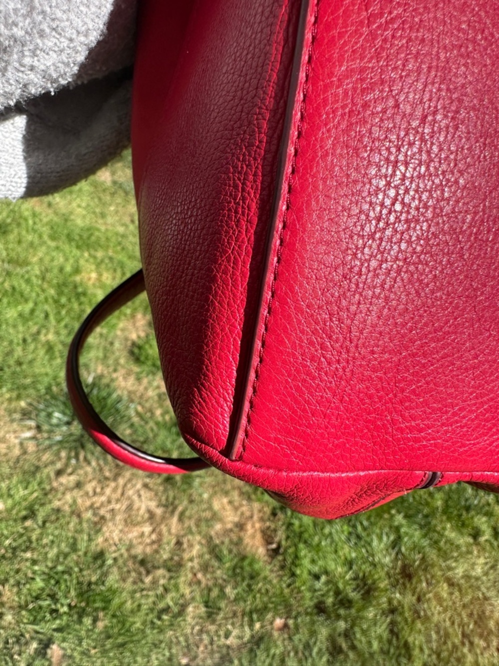 Coach Nylon & Leather Turnlock Tote Red F57903 2017 Large Shoulder Bag - Picture 13 of 13